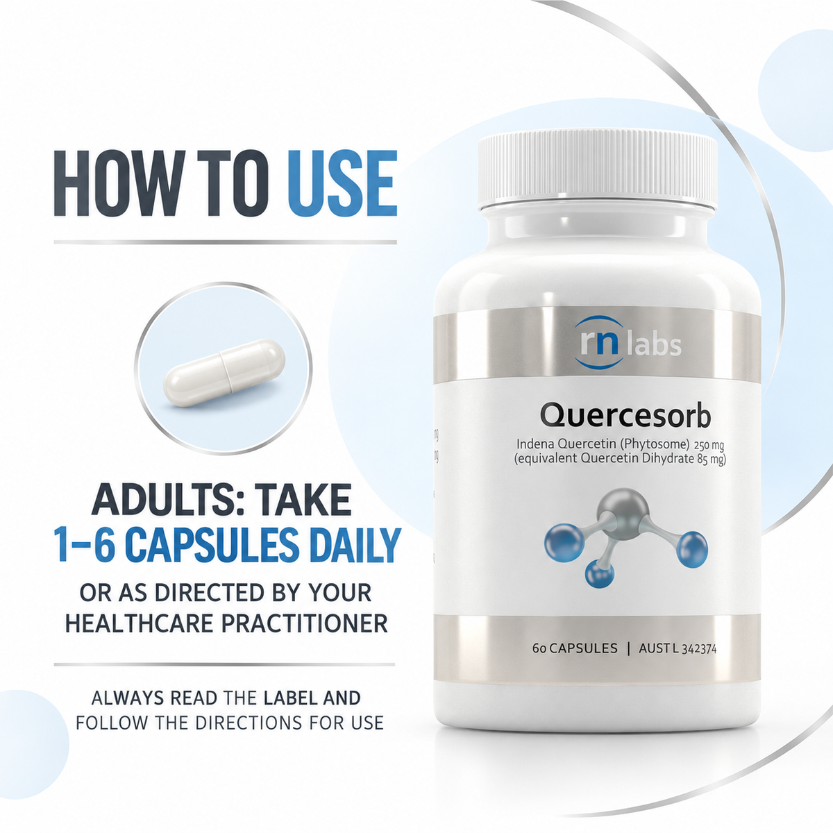 RN Labs Quercesorb directions for use